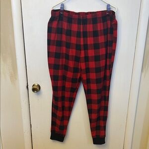 Red and Black Checkered Adult Pants XL